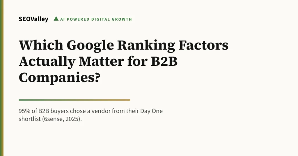 Which Google Ranking Factors Actually Matter for B2B Companies?
