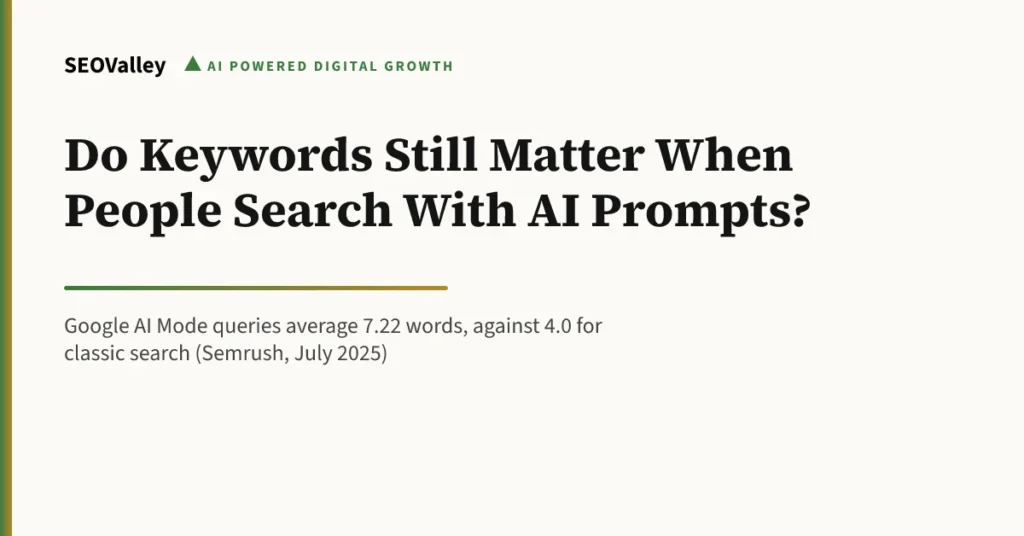 Do Keywords Still Matter When People Search With AI Prompts?
