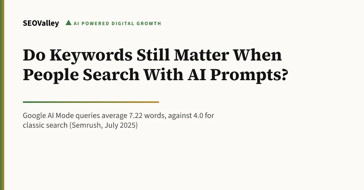 Do Keywords Still Matter When People Search With AI Prompts?